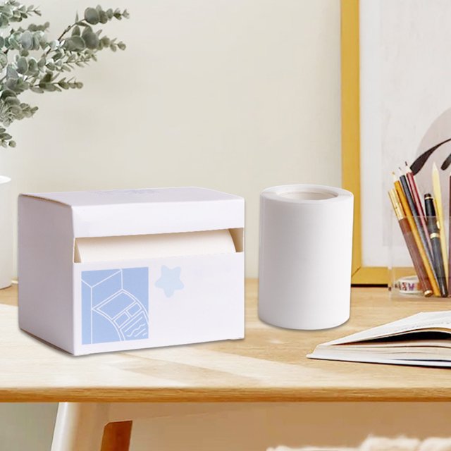 EGNMCR Home Office Furniture Pull-out Tags Adhesive Tearable Notes Transparent Office Stickers Student Error Correction Marker Pasters Plastic Boxed Sticky Notes