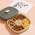 thumbnail image 1 of Dvkptbk Snack Storage Tray Fruit Platter High Value Fruit Platter Beautiful Snacks Divided Platter Candy Storage Box Divided Dried Fruit Box with Lid Includes 5-Compartment Storage Box, 1 of 8