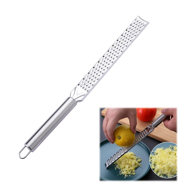 Lemon Zester Grater Zester Cheese Grater With Handle Lemon Zester Tool For Cheese Lime Chocolate Fruits Vegetables Garlic Cheese Grater Handheld 12.79"(2pcs)