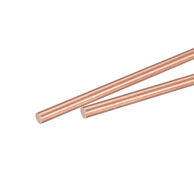 Uxcell 4mm Dia. 250mm Length Solid Copper Round Rod Lathe Bar Stock for DIY Craft 2pack