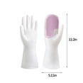 thumbnail image 3 of Reusable Dishwashing Gloves with Scrubber Palm | Rubber Kitchen Cleaning Gloves for Hand Protection | Household Wash Gloves for Utensils Pots Plates Cookware, 3 of 8