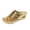 Gold, variant on Orthopedic Sandals for Women Wedge Flip Flops Metal Decor Irregular Embossing Beach Summer Slide Sandals Gold