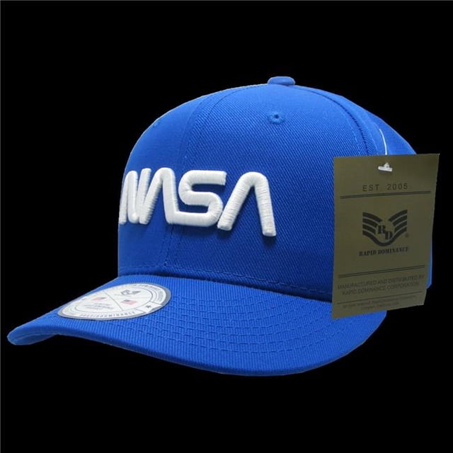 Rapid Dominance NAS5-WO-RYL Worm NASA Deluxe Cap, Royal - One Size