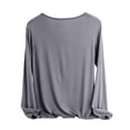 thumbnail image 4 of MeetoTime Women's Long Sleeve Shirts Soft Lightweight Undershirts V-Neck Slim Tees Basic Layer Pullover Tops, 4 of 5
