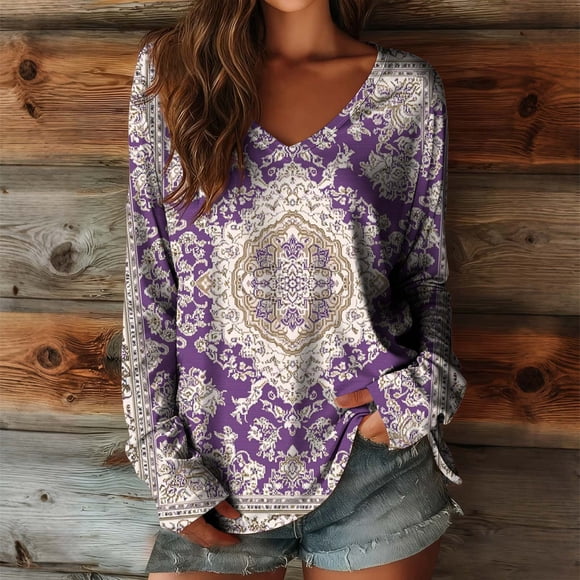 Fall Outfits Women's Long Sleeve Tops Office Casual Clothing Women Womans Long Sleeve Tops Women Clothes Loose Shirt Long Sleeve Womens Shirt