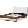thumbnail image 4 of Baxton Studio Mitchell Faux Leather Full Platform Bed in White, 4 of 7