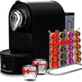 thumbnail image 1 of ChefWave Espresso Machine and Coffee Maker (Black) - Compatible with Nespresso Capsules, Programmable, One-Touch, Italian 20 Bar High-Pressure Pump Bu, 1 of 7