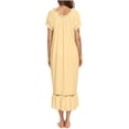 thumbnail image 4 of Timegard Longues Robes de Nuit pour Femmes Manches Courtes Col Rond Vêtements de Nuit Décontractés Amples Confortables Robe de Maison, 4 of 4