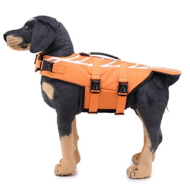 Dog Life Jacket, Reflective Dog Life Vest with Removable Neck Float & High Buoya