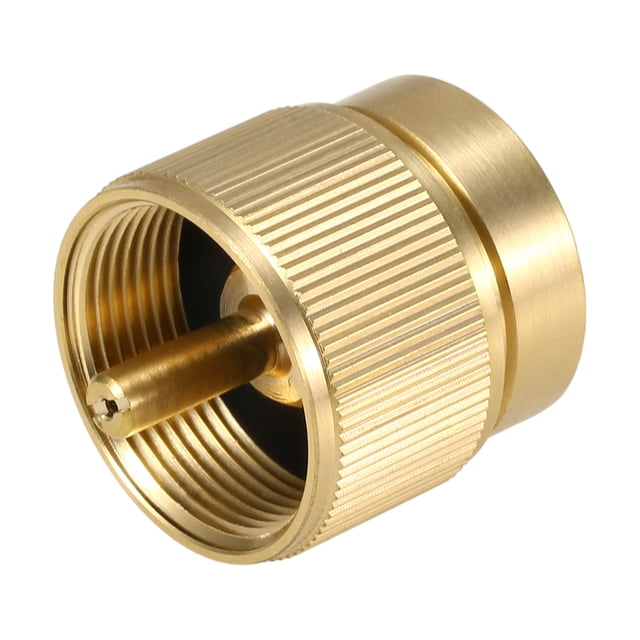 Adaptateur de Réservoir de Propane avec Sortie à valve Lindal, Idéal pour les Réservoirs de camping, les Carburants de Gril et les Cylindres de 1 lb. Fabriqué en Laiton durable avec une Longueur Compacte de 3,5 cm pour la Portabilité. Comprend un Connecteur 120 à une Extrémité et un Raccord de camping standard 716 de l'Autre.