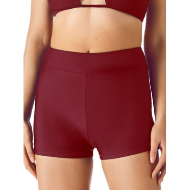 RELLECIGA Women's High Waisted Board Shorts Boyshorts Swim Bottoms Swimsuit Shorts