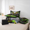 thumbnail image 4 of Erosebridal Ensemble de Douillette Simple pour Enfants, 7 Pcs Ensembles de Literie Voiture de Course Simple Lit en Sac avec Ensemble de Lit Voiture de Course Réversible, Douillette Voiture de Course, Draps, Taies d'Oreiller, 4 of 5