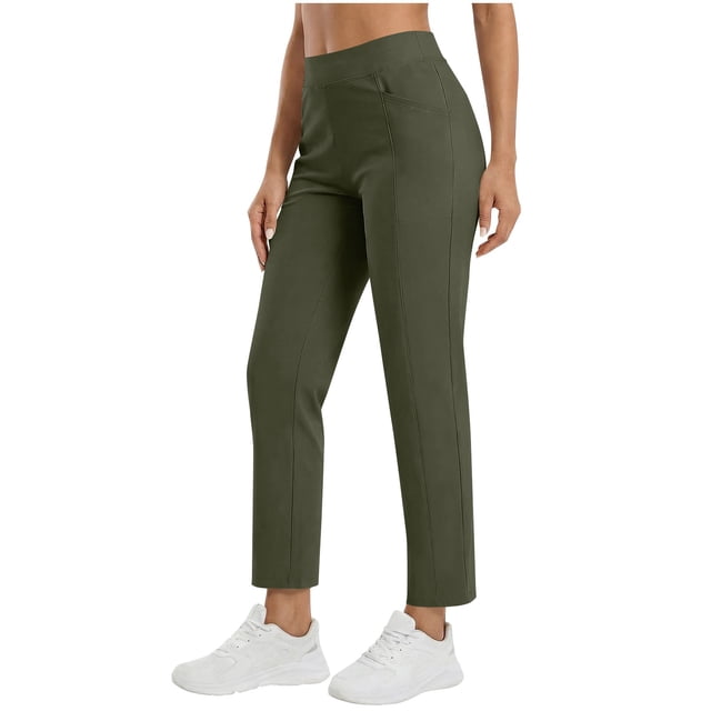 Golf Pants for Women Stretch Breathable Casual Solid Color Cropped Pants 1 Pc