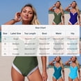 thumbnail image 3 of Ailaofu Womens One Piece Swimsuits Tummy Control Athletic Full Coverage Bathing Swim Suit Color Block Slimming Swimwear, 3 of 7