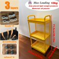 thumbnail image 1 of 1 Pce Étagère de Rangement en Plastique avec Roues, Étagère de Rangement à 2/3/4 Niveaux, Fruits et Légumes, 1 of 5