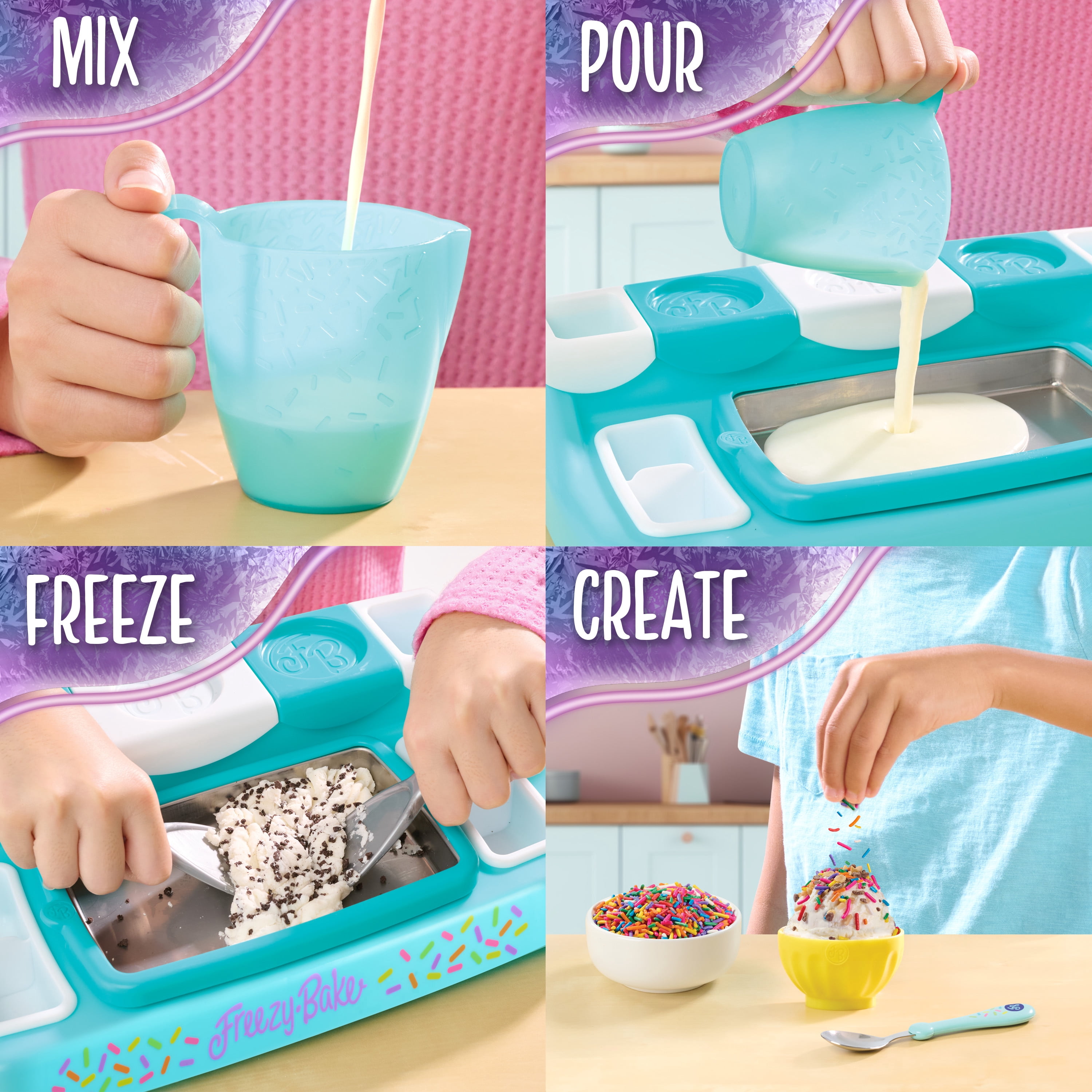 Mélanges à crème glacée aux fraises Freezy-Bake - Shortcake aux fraises et Fraise suprême