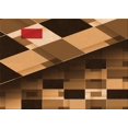 thumbnail image 1 of Ahgly Company Tapis d'Intérieur Rectangulaire Transitionnel Orange Lavable à la Machine, 6 Pieds x 9 Pieds, 1 of 7