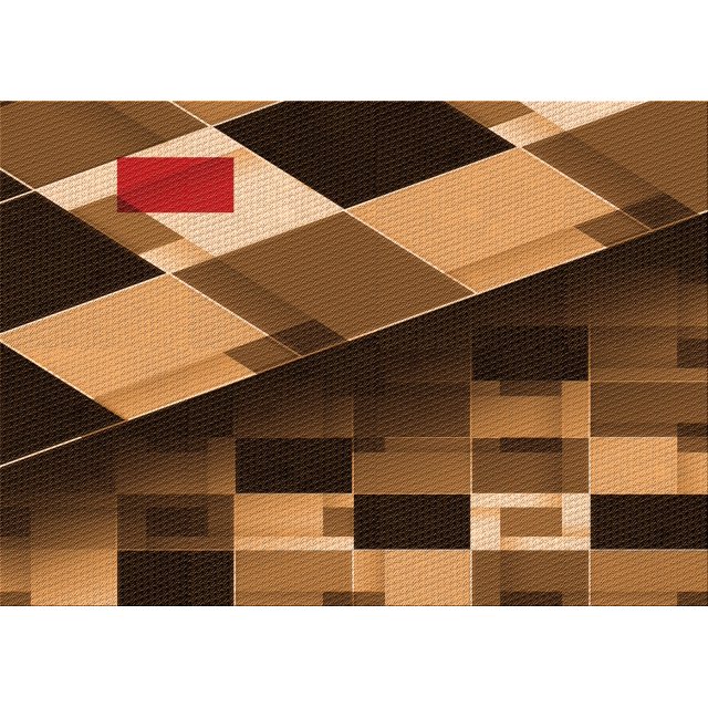 Ahgly Company Tapis d'Intérieur Rectangulaire Transitionnel Orange Lavable à la Machine, 6 Pieds x 9 Pieds