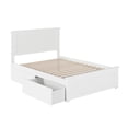 thumbnail image 2 of Nantucket Full Wood Platform Bed with Matching Footboard and Drawers in White, 2 of 7
