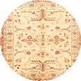 thumbnail image 1 of Ahgly Company Indoor Round Abstract Sun Yellow Oriental Area Rugs, 7' Round, 1 of 6