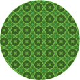 thumbnail image 1 of Ahgly Tapis Rond Lavable en Machine Intérieur Transitionnel Vert Pois, 4 Pieds Rond, 1 of 7