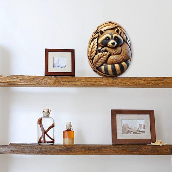 Exquisite Hand Carved Animal Easter Egg Resin Art Piece for Desktop Display and Holiday Tabletop