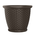 thumbnail image 2 of Suncast Sonora Jardinière Décorative de Jardin en Résine Osier de 22 Pouces (Lot de 2), 2 of 3