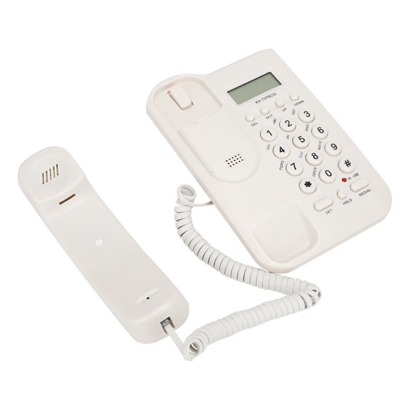 Home Telephone, Wired Telephone Multi Function Indicator Light For Home For Office For Hotel White,Black