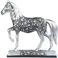 thumbnail image 2 of George S. Chen Imports SS-G-11678 Statue de Cheval Trotté Gravée en Argent, 7.25 Pouces, 2 of 3