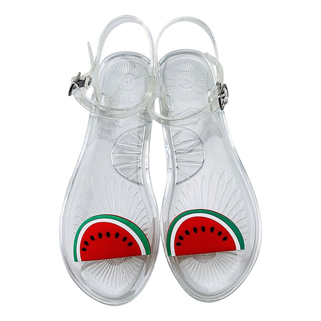 Kcodviy Fabricant de Chaussures pour Femmes Sandales Transparentes pour Femmes Chaussures Jelly Femmes Sandales Plates à Bout Fermé Pantoufles pour Femmes Pantoufles d'Été Sandales de Plage et de Robe pour Femmes Jelly