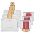 thumbnail image 2 of 3pcs Clear Refillable Perfume Bottles, 30ml Empty Glass Easy To Carry Perfume Dispenser  For Storing Perfumes/Essential Liquid/Liquid Red,Green,Purple, 2 of 8