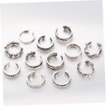 thumbnail image 3 of LEEYNEER 12Pcs Silver Alloy Adjustable Toe Rings Jewelry Foot Retro Style  Women, 3 of 6