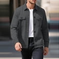 thumbnail image 1 of Yusimy Men's Trench Coat Double-Breasted Slim Fit Solid Mid-Length Casual Versatile Overcoat, 1 of 8