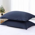 thumbnail image 4 of REGALWOVEN Soft 1800 Microfiber Oxford Pillowcases 2Pcs, King Navy, 4 of 8