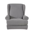 thumbnail image 4 of Armrest-armrest chair -part wingback sofa, slip cover gray Grey, 4 of 7