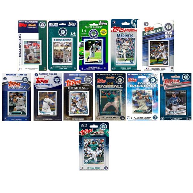 C&I Collectables MARINERS1219TS MLB Seattle Mariners 12 Different Licensed Trading Card Team Sets