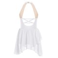 thumbnail image 2 of RUNQHUI Robe de Danse Lyrique pour Filles Enfants Sans Manches Dos Nu Justaucorps Brillant avec Strass Blanc 16, 2 of 5