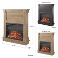 thumbnail image 3 of Ameriwood Home Ellsworth Fireplace with Mantel, Natural, 3 of 9