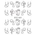 thumbnail image 1 of Outdoorline Cartoon Animal Line Drawing Nail Stickers DIY Fake Full Nail Tip Decals Beauty Art Tools, 1 of 1