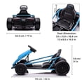 thumbnail image 3 of VOLTZ TOYS 24V Electric Drift Go Kart for Kids, Outdoor Racer Ride On Car with Dual Motors, Safety Belt, 8 MPH Max Speed, Blue, 3 of 6