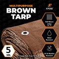 thumbnail image 4 of Housse de Protection Polyéthylène Marron 8 Pieds x 10 Pieds - Durable, Résistante à l'Eau, Résistante aux Intempéries - 5 Mil Épais Polyéthylène - par Xpose Safety - par Xpose Safety, 4 of 4