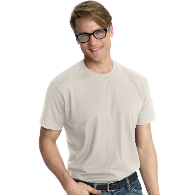 Hanes Nano-T T-shirt pour Homme, Moyen, Sable