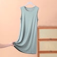 thumbnail image 1 of Elvqul Robe de Nuit Sans Manches pour Femmes, Grande Taille, Robe Unie pour Dames, Robe de Nuit Verte pour Femmes, 1 of 4