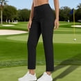 thumbnail image 2 of FRSASU Pantalon de Golf Extensible pour Femme, Pantalon Court de Randonnée, Bas Décontractés de Voyage avec Poches, Noir TTG(TTG), 2 of 9