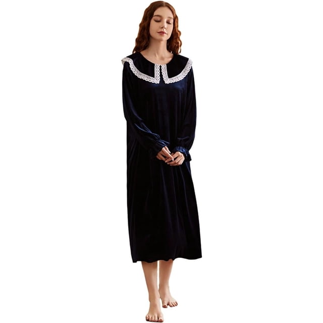 Women‘s Soft and Warm Fleece Robe - Velvet Nightgown Womens