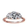 thumbnail image 1 of 1.00 Carat Excellent Round Cut Natural Diamond Beautiful Three Stone Bridal Ring for Bride Solid 18K Rose Gold Size 5, 1 of 8