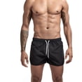 thumbnail image 1 of hoksml Mens Swimsuit Trunks Unisex Casual Drawstring Pocket Solid Candy Five Point Beach Shorts Clearance, 1 of 2
