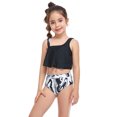 thumbnail image 1 of Faithtur Family Matching Swimwear Mom and Daughter Patchwork Bra Ruffled Tops with Briefs Beachwear, 1 of 7