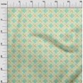 thumbnail image 2 of oneOone Georgette Viscose Fabric Leaves & Geometric Block Fabric Prints By Yard 42 Inch Wide, 2 of 4