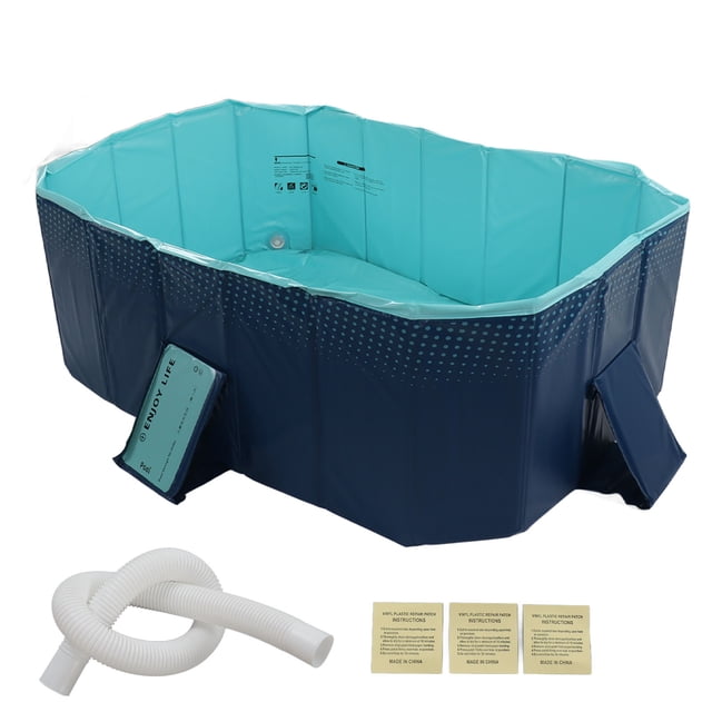 Piscine Pliable, Grande Piscine de Cour Arrière Durable et Sans Fuites pour la Maison